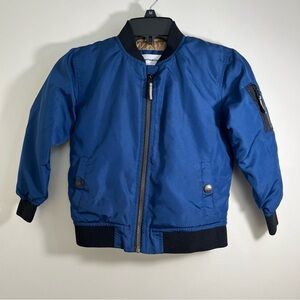 Distortion Toddlers Blue Jacket 4T Quilted Pockets Zippers Warm Outdoor